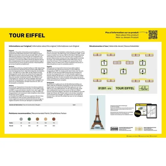 Tour Eiffel, 1/650 - Heller 81201