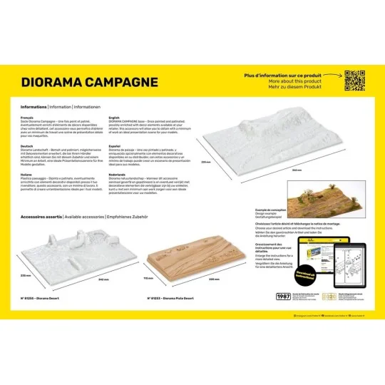 Socle Diorama Campagne, 1/35 - Heller 81254