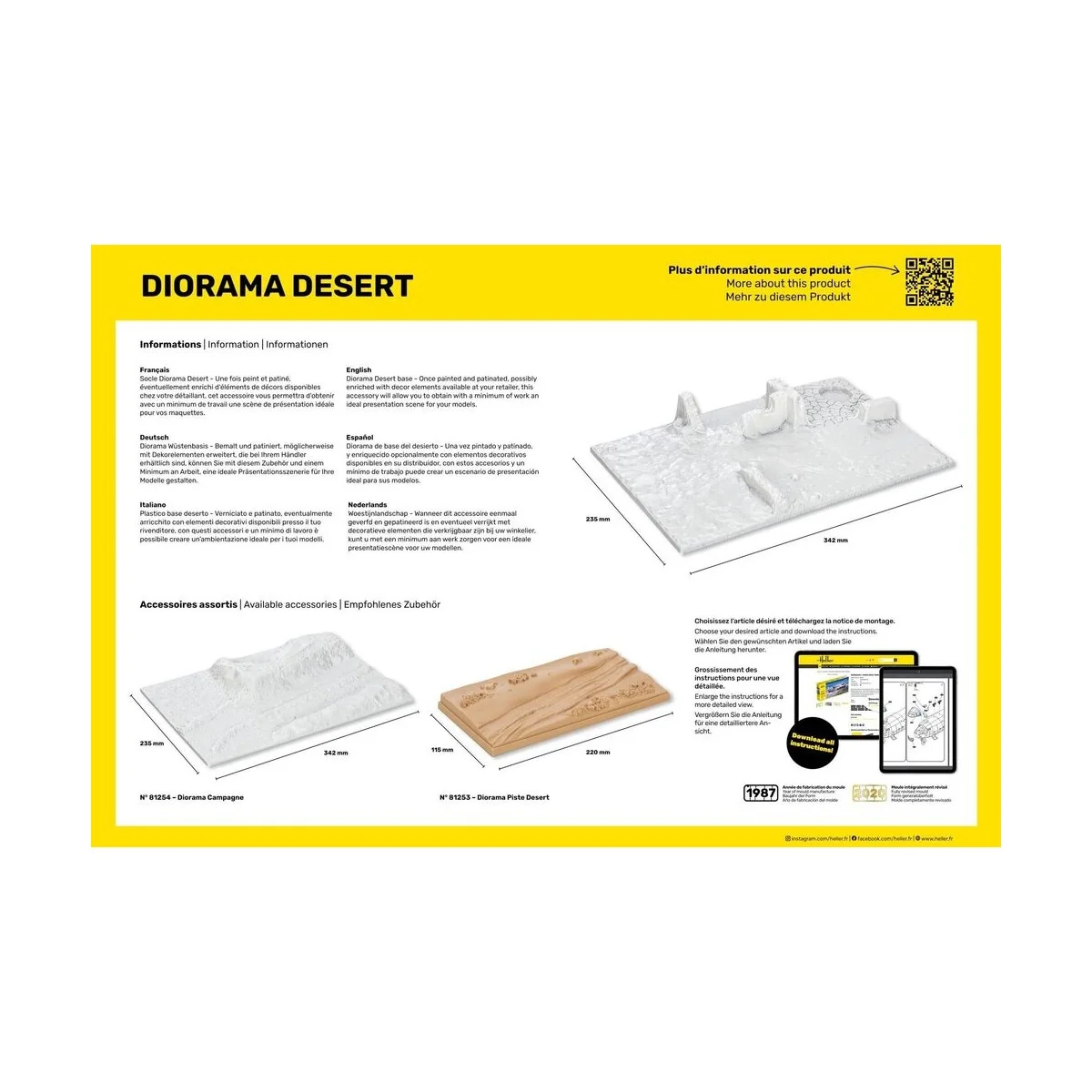 Socle Diorama Desert, 1/35 - Heller 81255