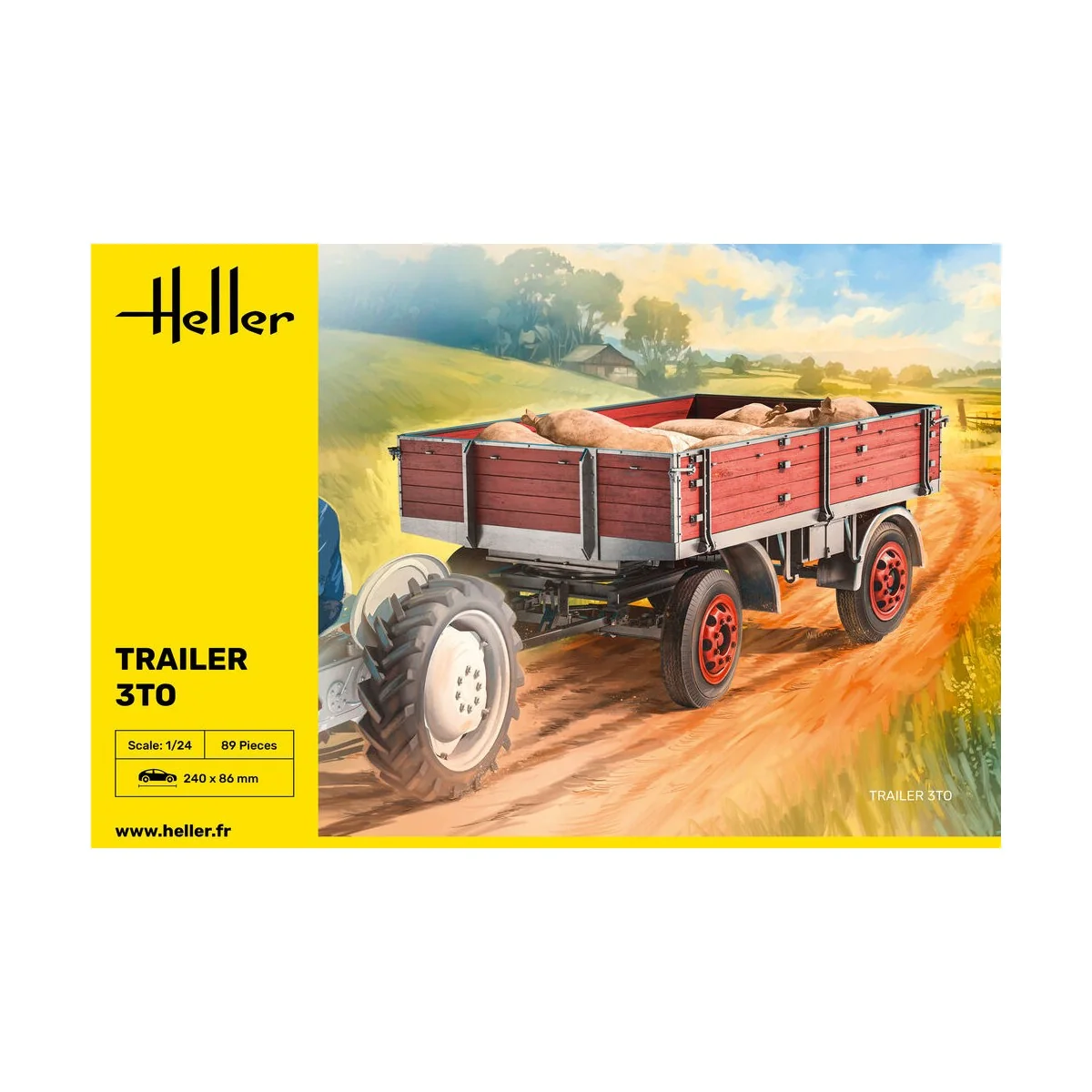 Trailer 3to, 1/24 - Heller 81410