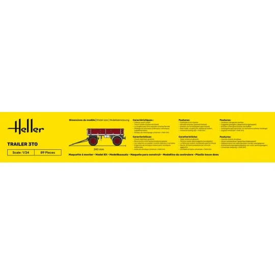 Trailer 3to, 1/24 - Heller 81410