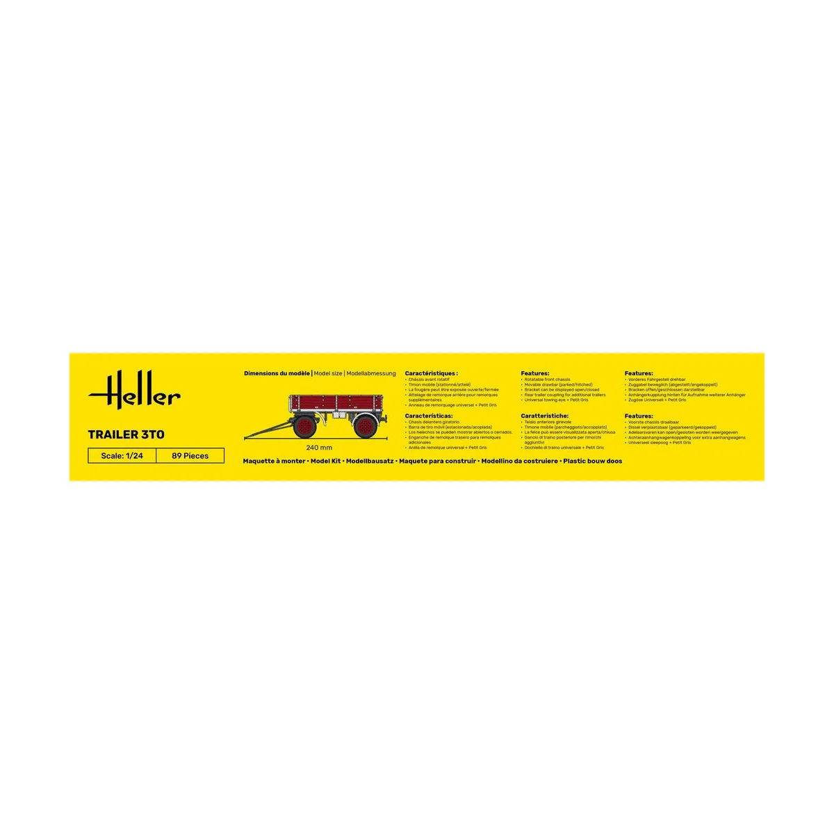 Trailer 3to, 1/24 - Heller 81410