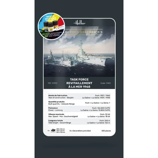 STARTER KIT Task Force Ravitaillement à la mer 1968 - Heller 57092