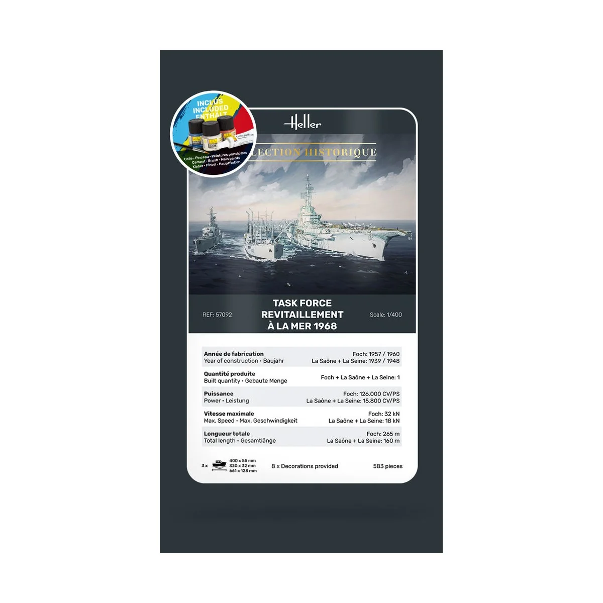 STARTER KIT Task Force Ravitaillement à la mer 1968 - Heller 57092