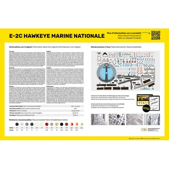 E-2C Hawkeye Marine Nationale, 1/72 - Heller 82302