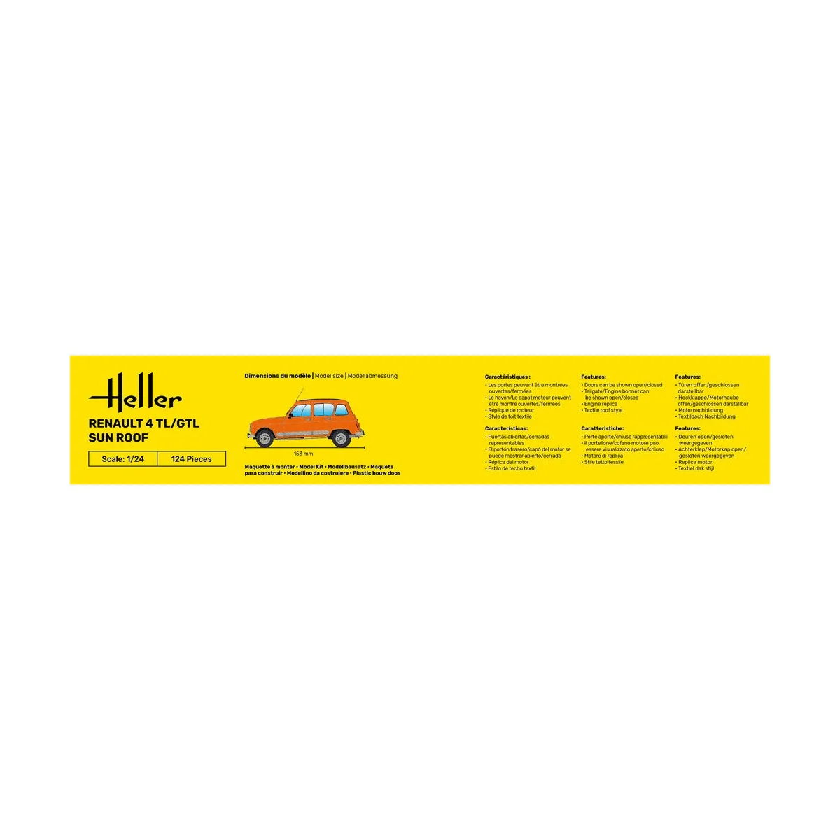 Renault 4 TL/GTL Sun Roof, 1/24 - Heller 82704