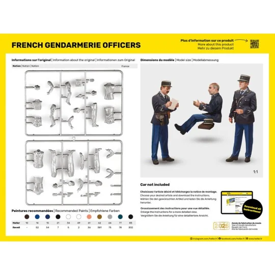 French Gendarmerie Officers, 1/24 - Heller 82751
