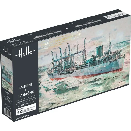 Twin Set La Seine + La Saone, 1/400 - Heller 85050