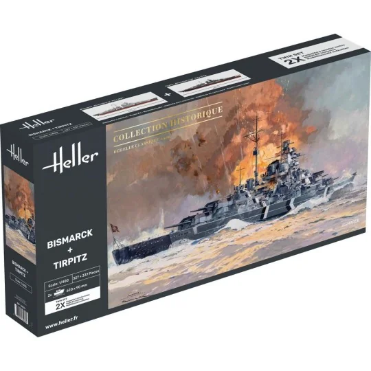 Twin Set Bismarck + Tirpitz, 1/400 - Heller 85078