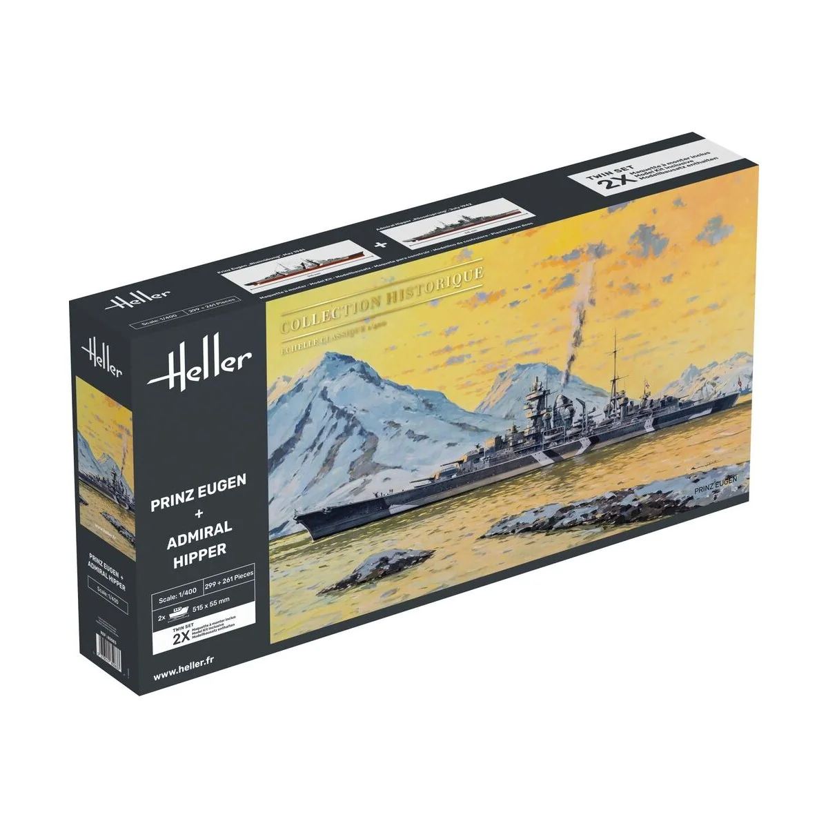 Twin Set Prinz Eugen + Admiral Hipper, 1/400 - Heller 85083