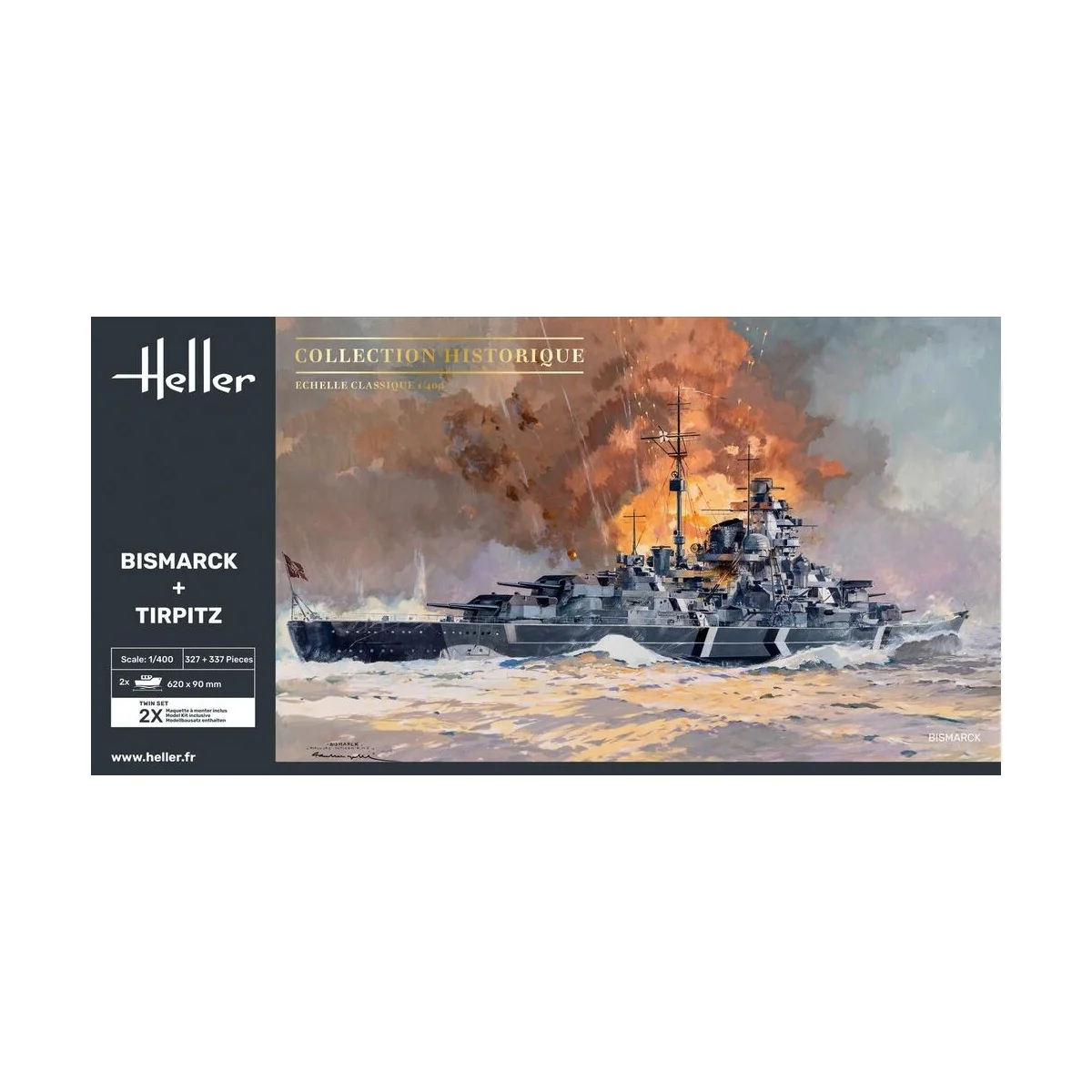 Twin Set Bismarck + Tirpitz, 1/400 - Heller 85078