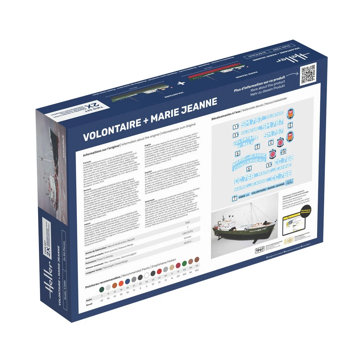 Twin Set Volontaire + Marie Jeanne, 1/200 - Heller 85604