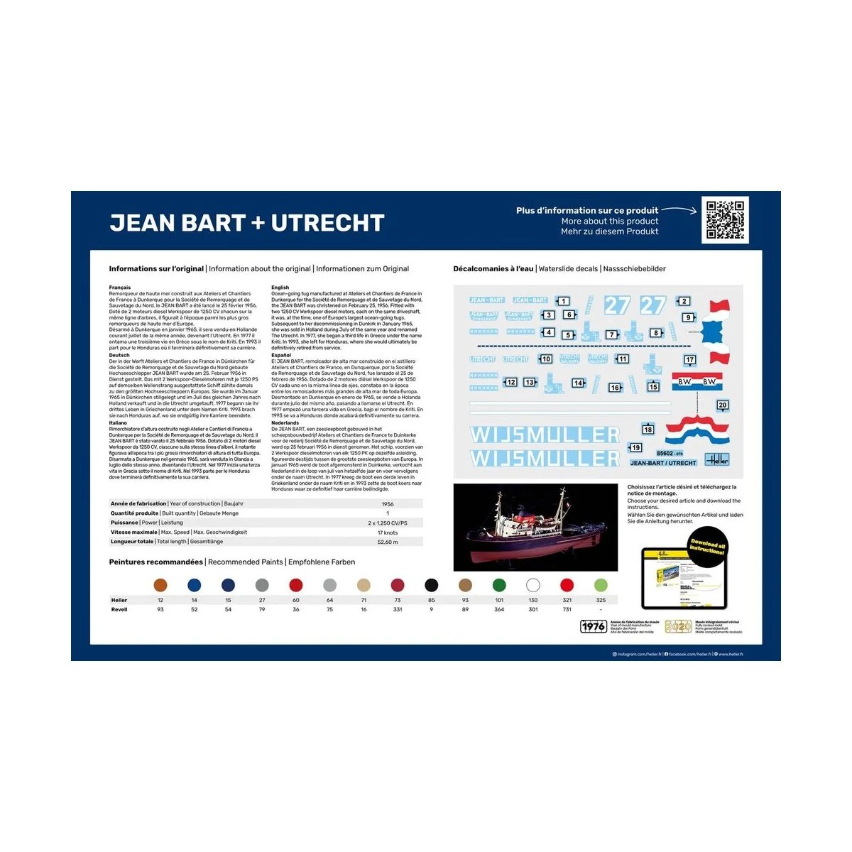 Twin Set Jean Bart + Utrecht, 1/200 - Heller 85602