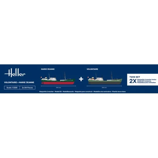 Twin Set Volontaire + Marie Jeanne, 1/200 - Heller 85604