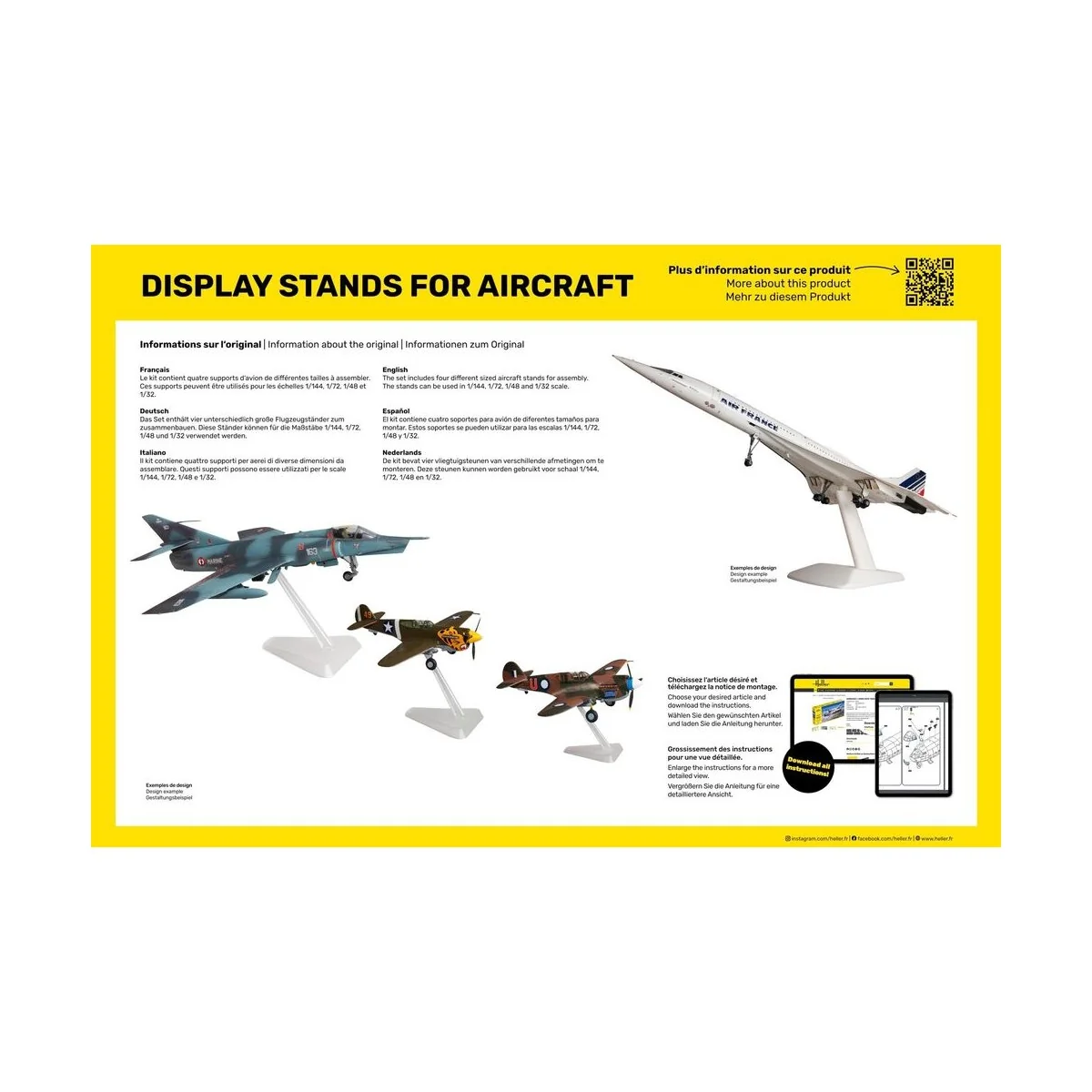 Display Stands for Aircraft - Heller 95200