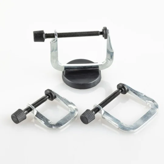 Screw clamp set (3 pieces) with magnetic base - Heller 99003