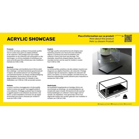 Acrylic Showcase, 252 x 127 x 80 mm - Heller 95201