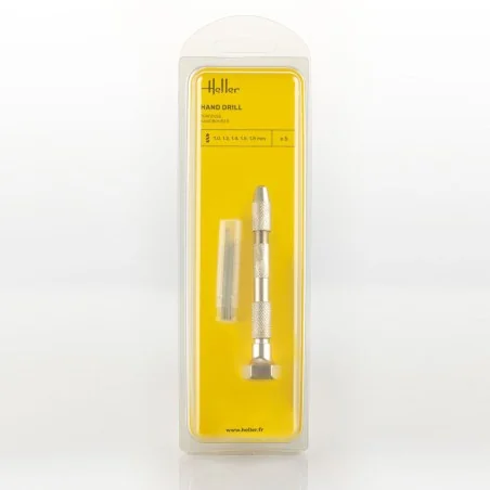 Hand drill with five drills (1, 1.2, 1.4, 1.5, 1.8 mm) - Heller 99019