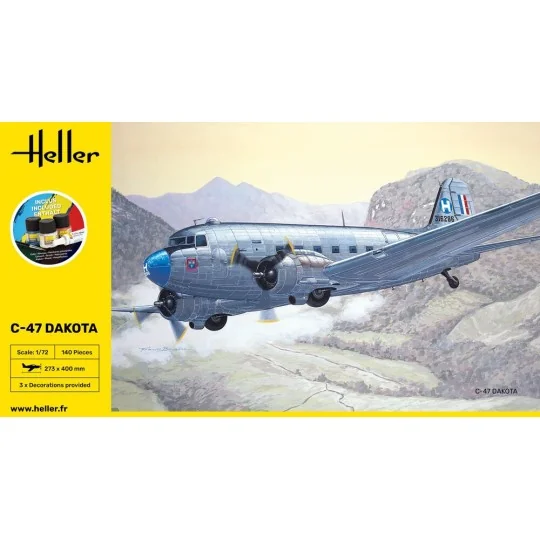 STARTER KIT C-47 Dakota, 1/72 - Heller 35372