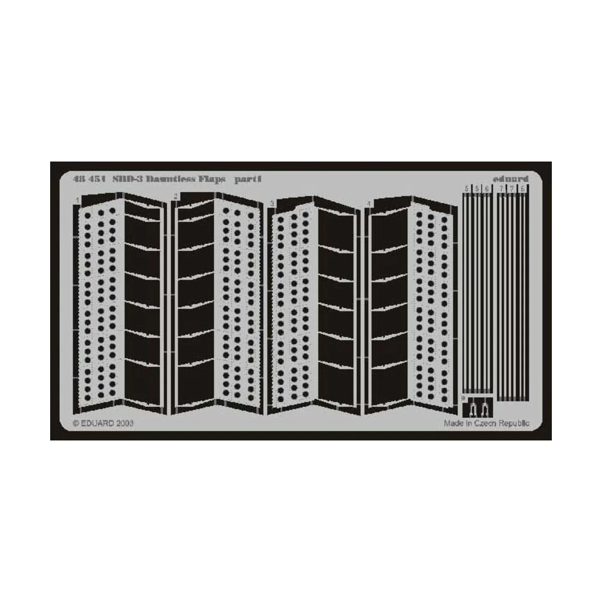 SBD-3 Dauntless Landeklappen Flaps, 1/48 - Eduard Accessories 48451