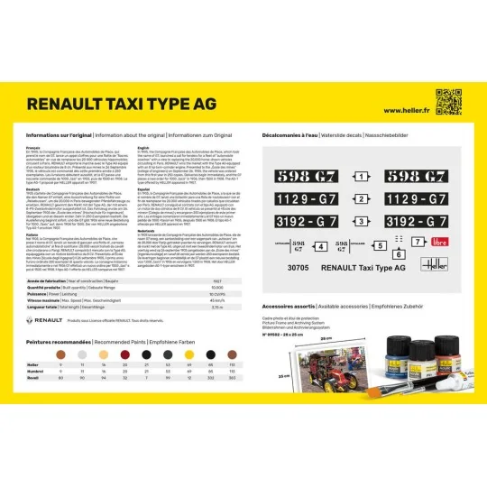 Renault Taxi Type AG, 1/24 - Heller 30705