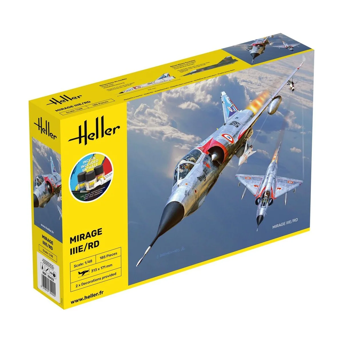 STARTER KIT Mirage IIIE/RD, 1/48 - Heller 35422