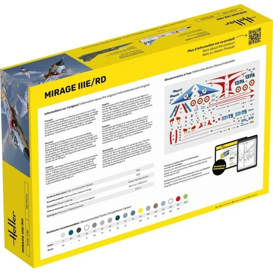 STARTER KIT Mirage IIIE/RD, 1/48 - Heller 35422
