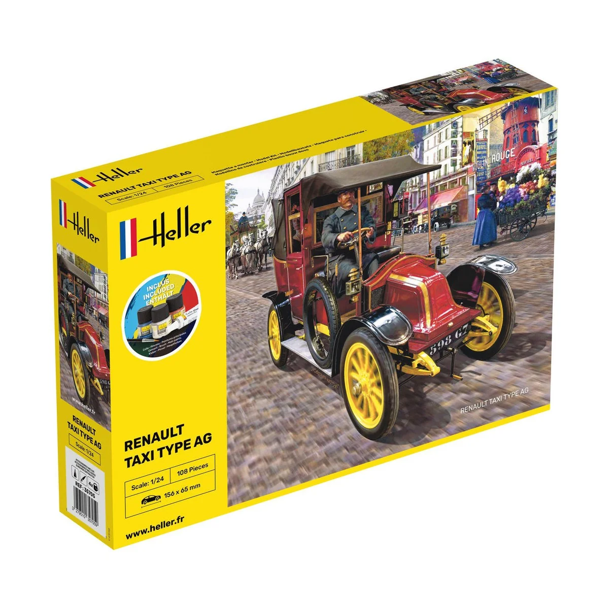 STARTER KIT Renault Taxi Type AG, 1/24 - Heller 35705