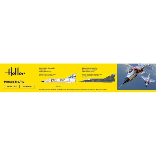 STARTER KIT Mirage IIIE/RD, 1/48 - Heller 35422
