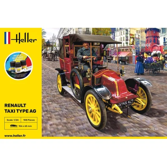 STARTER KIT Renault Taxi Type AG, 1/24 - Heller 35705