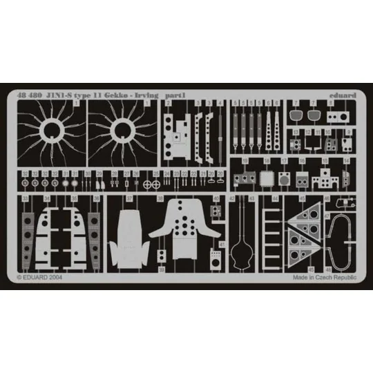 J1N1-S Type 11 Gekko-Irving, 1/48 - Eduard Accessories 48480
