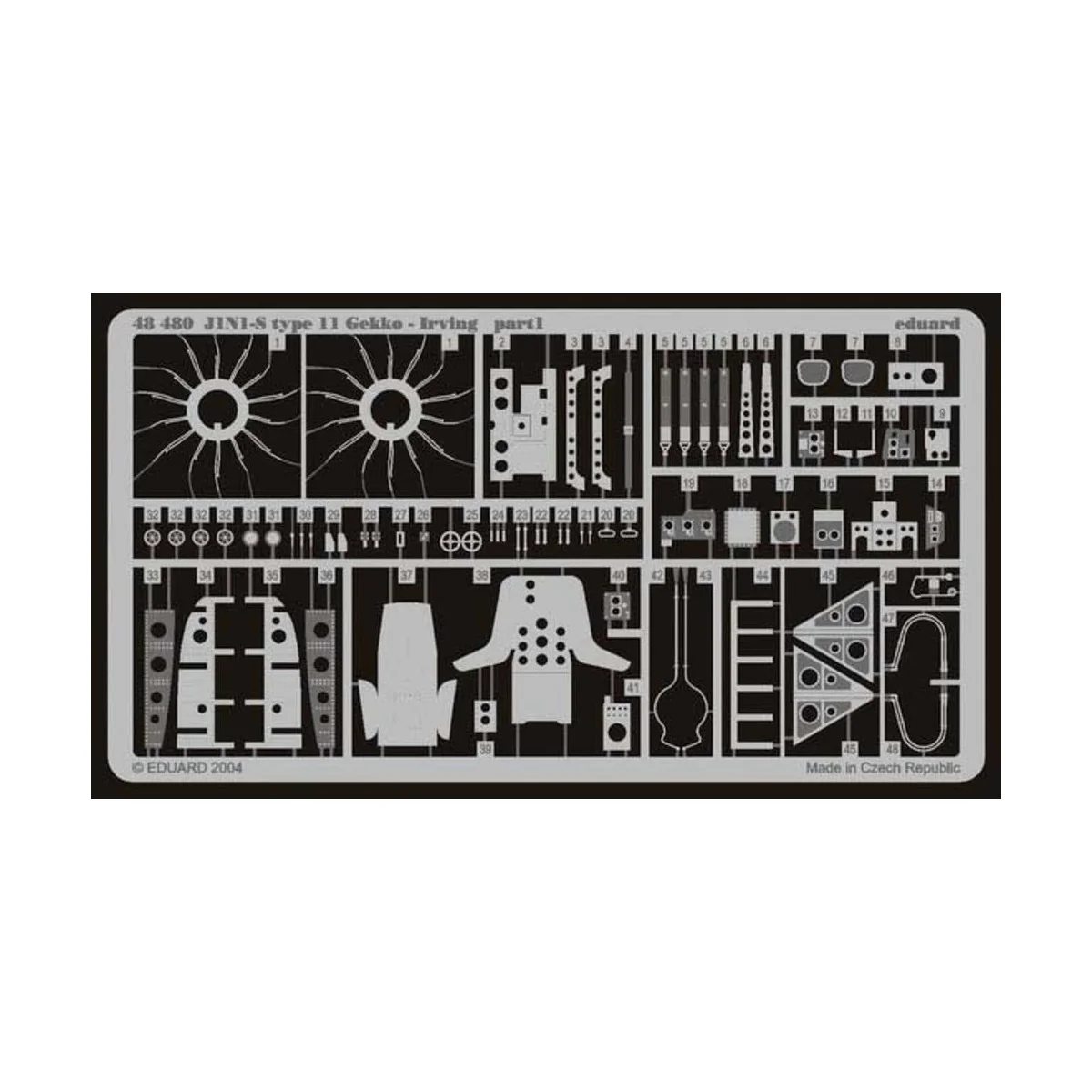 J1N1-S Type 11 Gekko-Irving, 1/48 - Eduard Accessories 48480