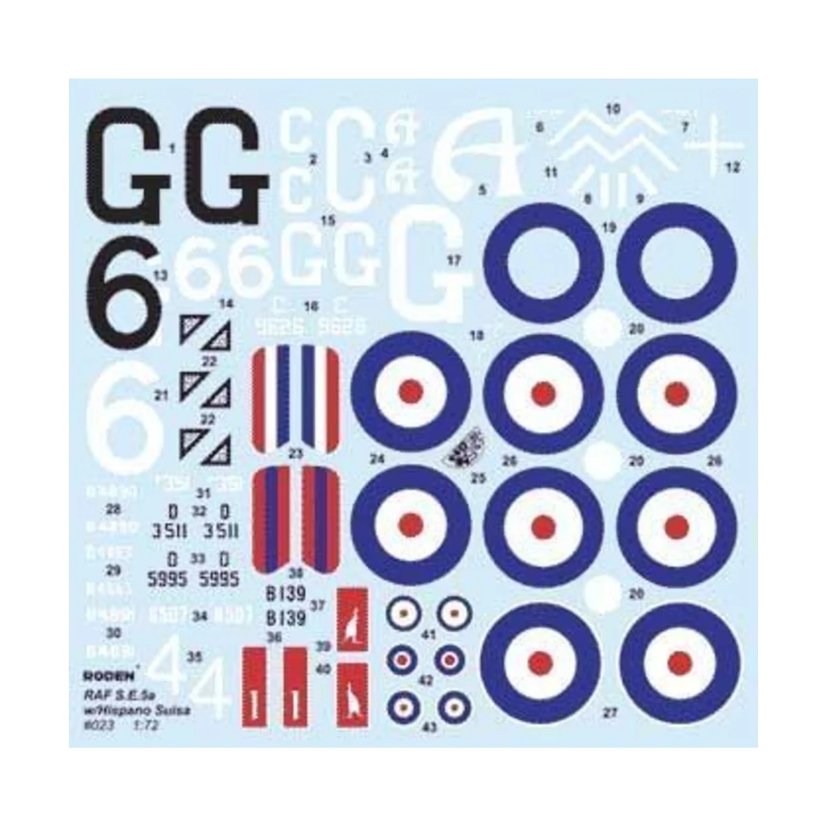 RAF S.E.5a, 1/72 - Roden 023