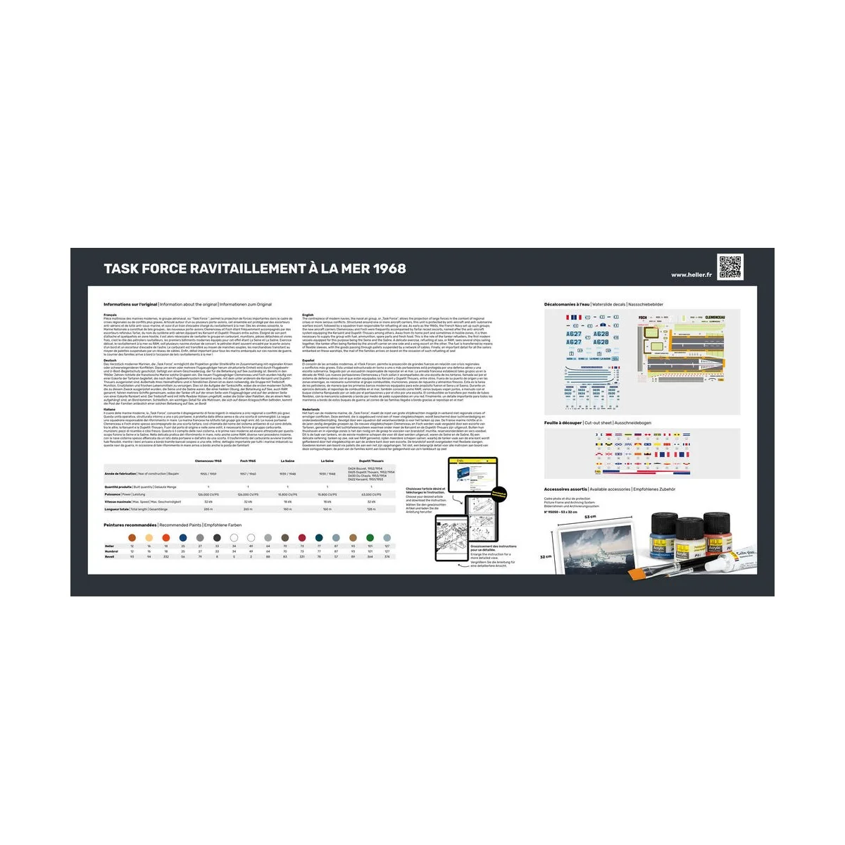 STARTER KIT Task Force Ravitaillement à la mer 1968, 1/400 - Heller... STARTER KIT Task Force Ravitaillement à la mer 1968, 1/400 - Heller...