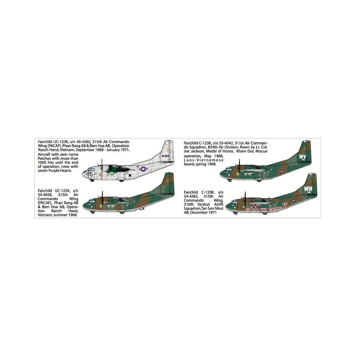 Fairchild C-123K/UC-123K, 1/72 - Roden 57