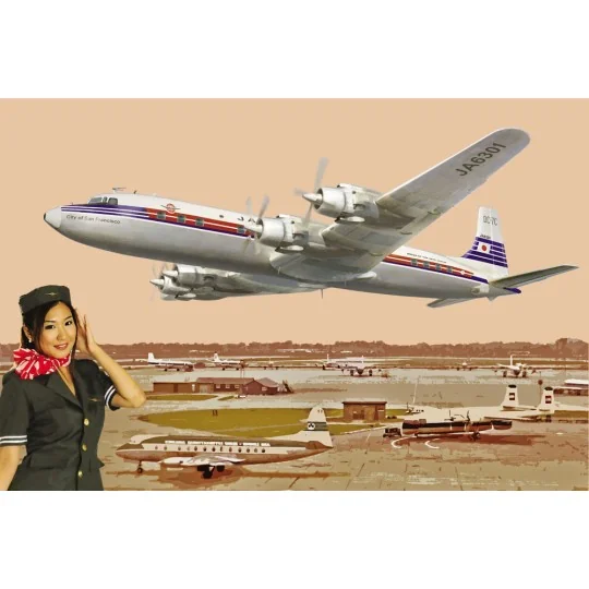 DC-7C Japan Air Lines, 1/144 - Roden 303