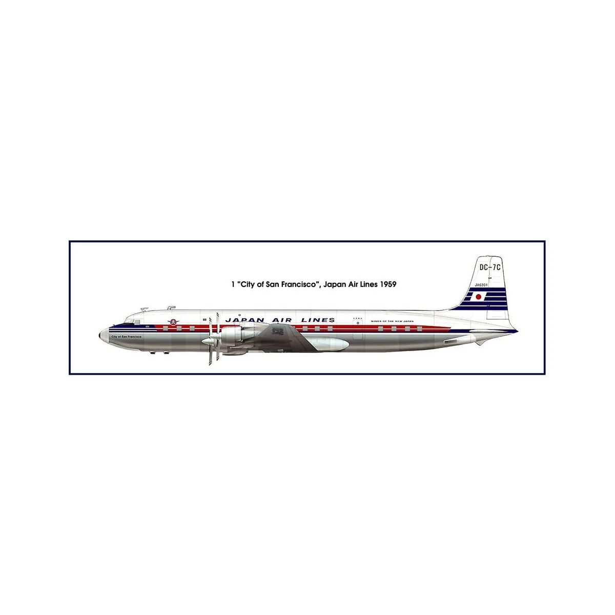 DC-7C Japan Air Lines, 1/144 - Roden 303