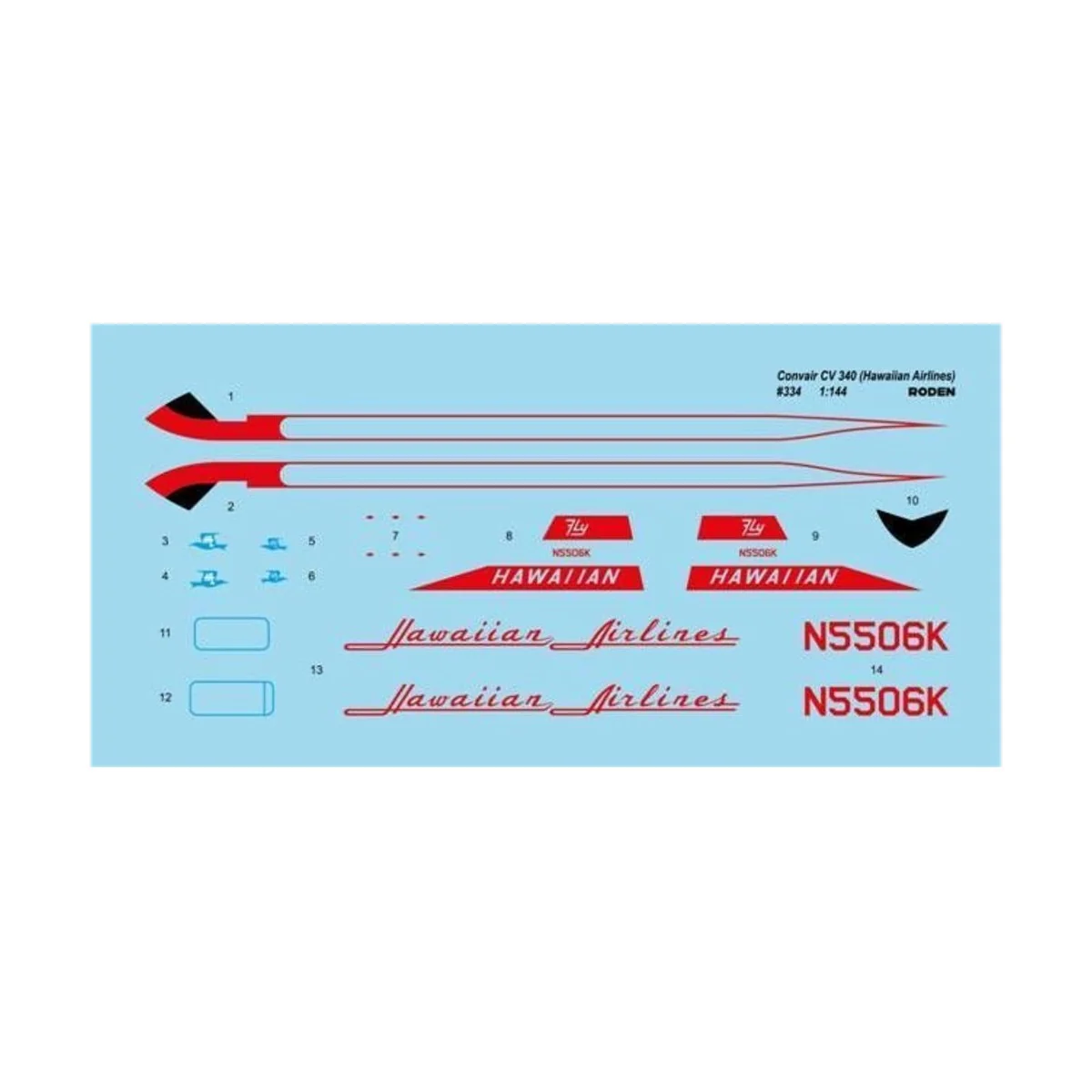 ConvairCV-340 Hawaiian Airlines, 1/144 - Roden 334
