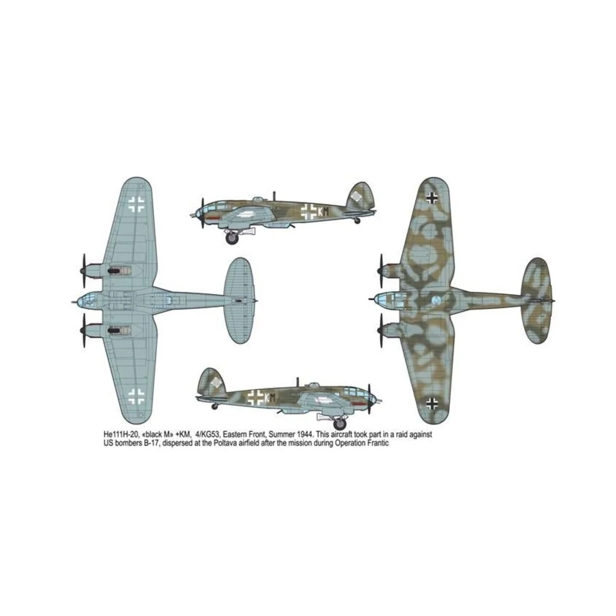 Heinkel He111 H-16/-20, 1/144 - Roden 344