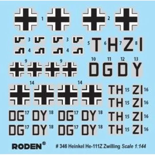 Heinkel He111Z-1 Zwilling, 1/144 - Roden 346