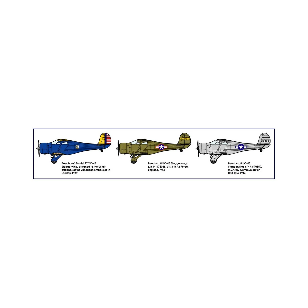 Beechcraft UC-43 Staggerwing, 1/48 - Roden 442
