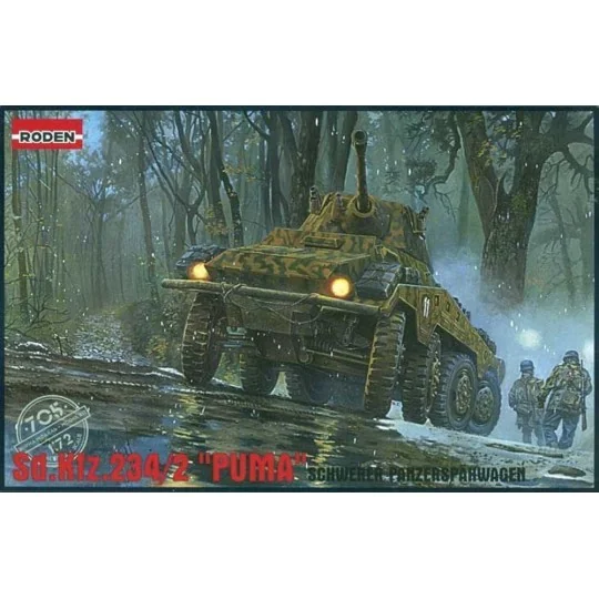 Schwerer Panzerspähwagen Sd.Kfz. 234/2 Puma, 1/72 - Roden 705