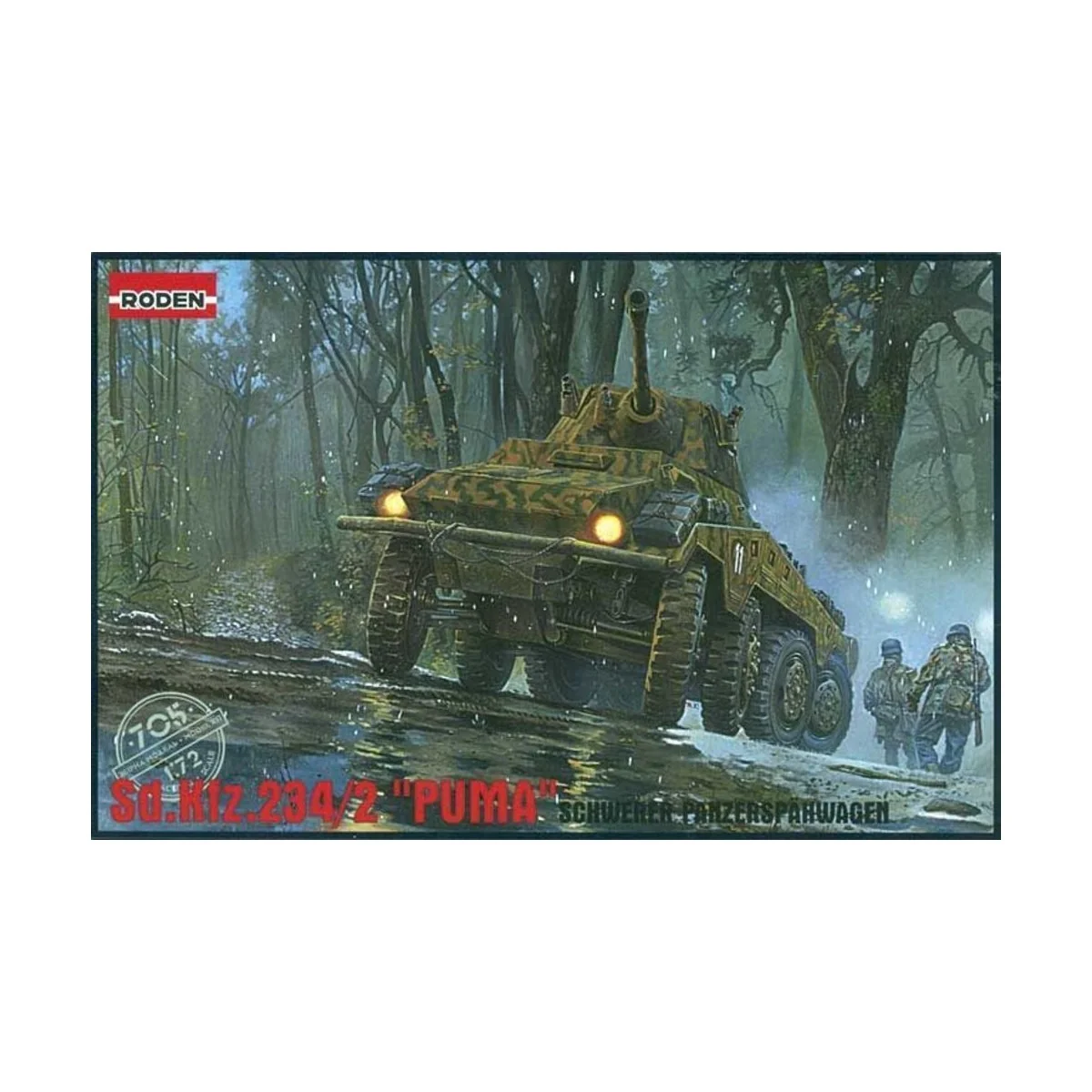 Schwerer Panzerspähwagen Sd.Kfz. 234/2 Puma, 1/72 - Roden 705