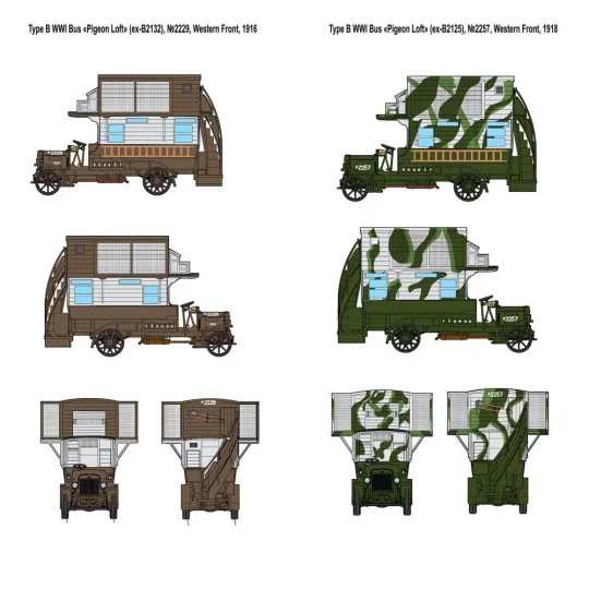 Type B WWI Bus "Pigeon Loft, 1/72 - Roden 737