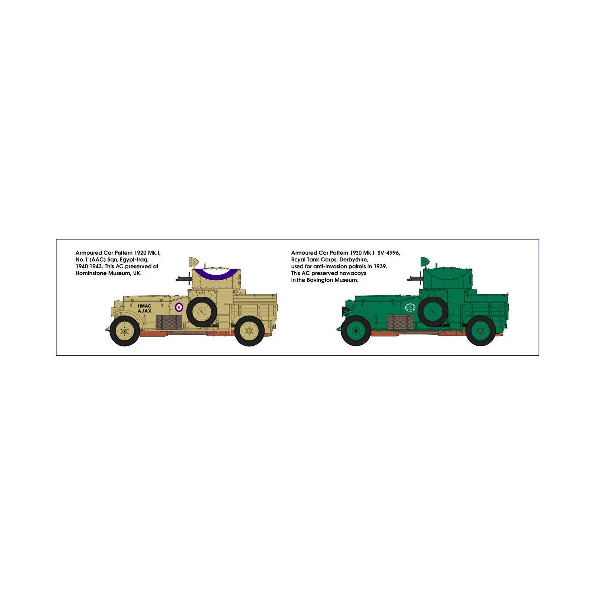 WWII British Armoured Car Pattern 1920 Mk.I, 1/35 - Roden 801
