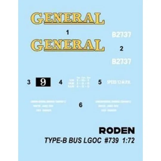 Type B Bus, LGOC, London, Early 1914, 1/72 - Roden 739