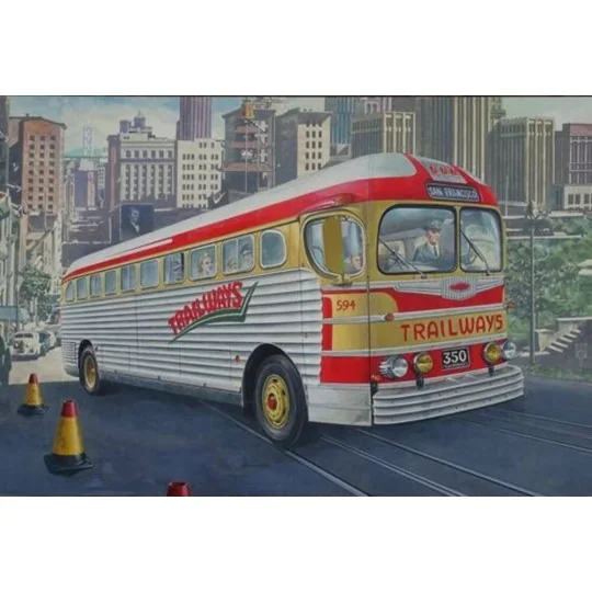GMC PD-3751 "Silverside Trailwagon" Trailways Company, 1/35 - Roden...