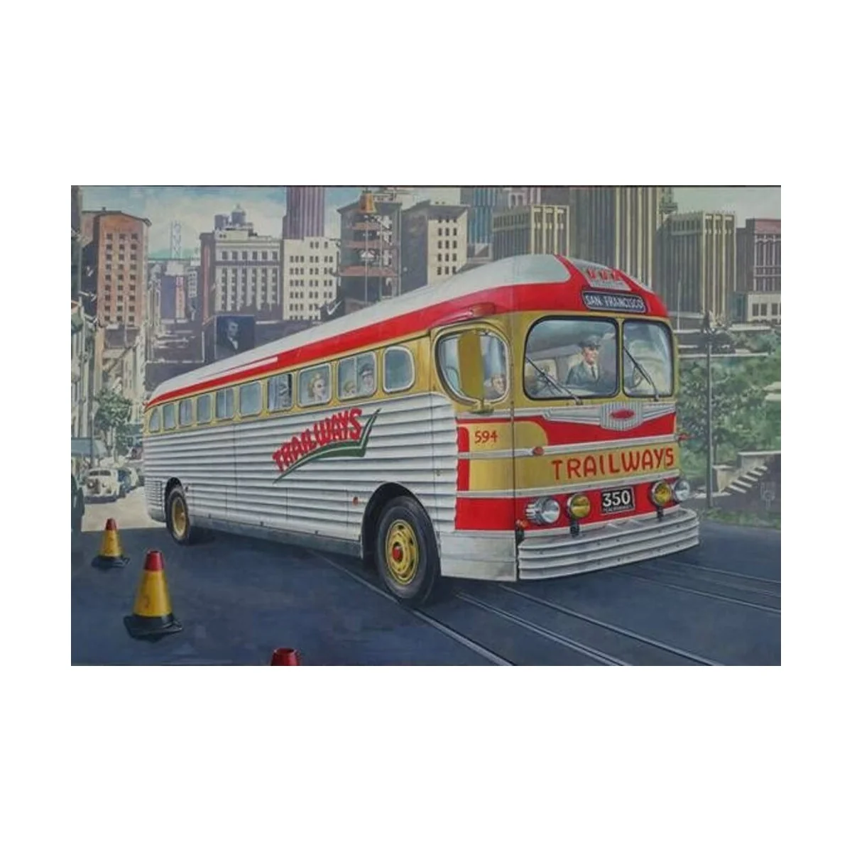 GMC PD-3751 "Silverside Trailwagon" Trailways Company, 1/35 - Roden...