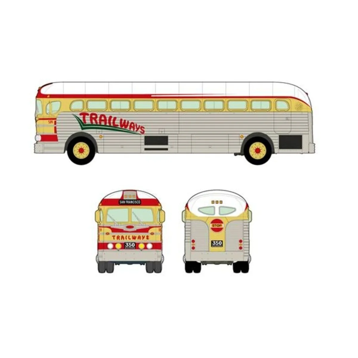 GMC PD-3751 "Silverside Trailwagon" Trailways Company, 1/35 - Roden...