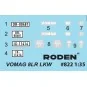 Vomag 8 LR LKW WWII German Heavy Truck, 1/35 - Roden 822